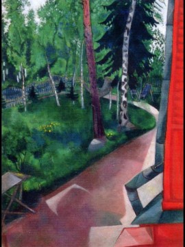 夏の家の裏庭 現代 マルク・シャガール Oil Paintings